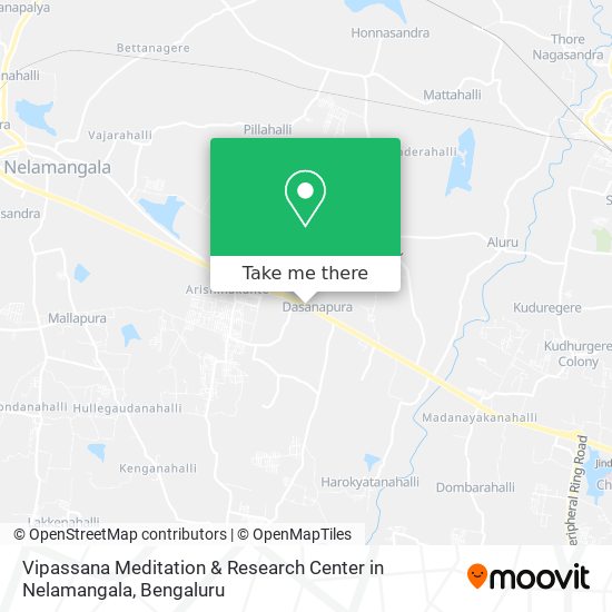Vipassana Meditation & Research Center in Nelamangala map