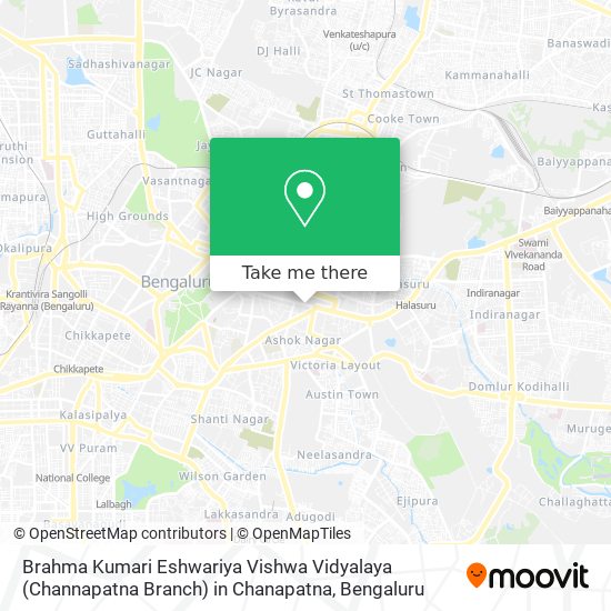 Brahma Kumari Eshwariya Vishwa Vidyalaya (Channapatna Branch) in Chanapatna map