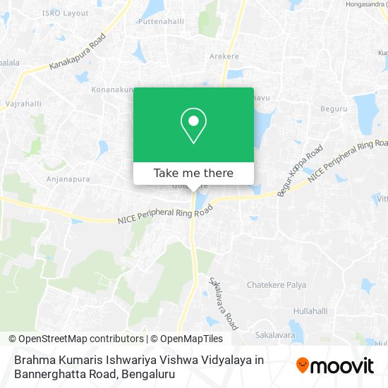 Brahma Kumaris Ishwariya Vishwa Vidyalaya in Bannerghatta Road map