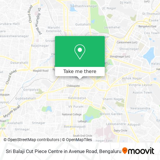 Sri Balaji Cut Piece Centre in Avenue Road map