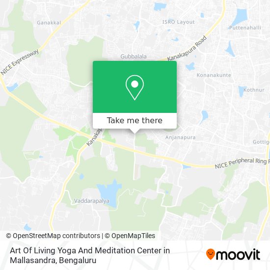 Art Of Living Yoga And Meditation Center in Mallasandra map