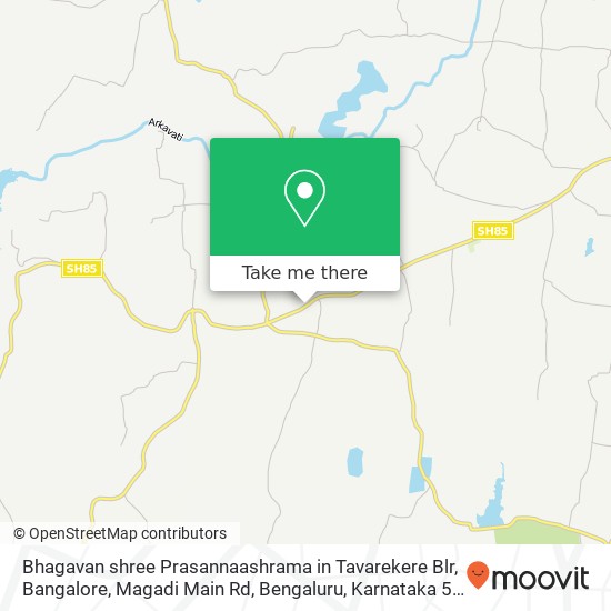 Bhagavan shree Prasannaashrama in Tavarekere Blr, Bangalore, Magadi Main Rd, Bengaluru, Karnataka 5 map