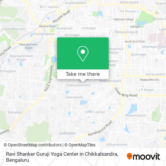 Ravi Shanker Guruji Yoga Center in Chikkalsandra map