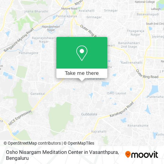 Osho Nisargam Meditation Center in Vasanthpura map