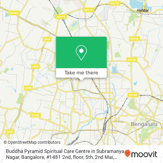 Buddha Pyramid Spiritual Care Centre in Subramanya Nagar, Bangalore, #1481 2nd, floor, 5th, 2nd Mai map