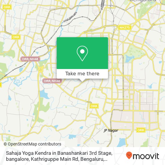 Sahaja Yoga Kendra in Banashankari 3rd Stage, bangalore, Kathriguppe Main Rd, Bengaluru, Karnataka map