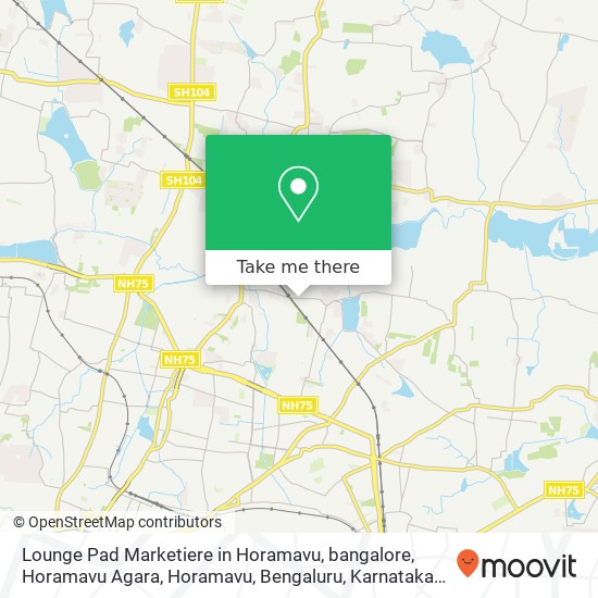 Lounge Pad Marketiere in Horamavu, bangalore, Horamavu Agara, Horamavu, Bengaluru, Karnataka 560043 map