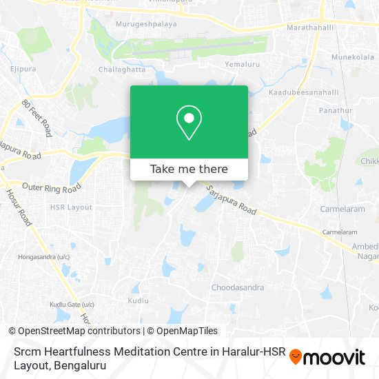 Srcm Heartfulness Meditation Centre in Haralur-HSR Layout map