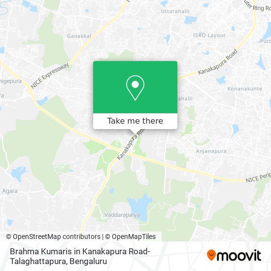 Brahma Kumaris in Kanakapura Road-Talaghattapura map