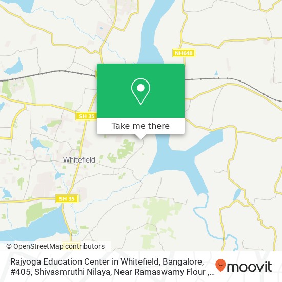 Rajyoga Education Center in Whitefield, Bangalore, #405, Shivasmruthi Nilaya, Near Ramaswamy Flour map