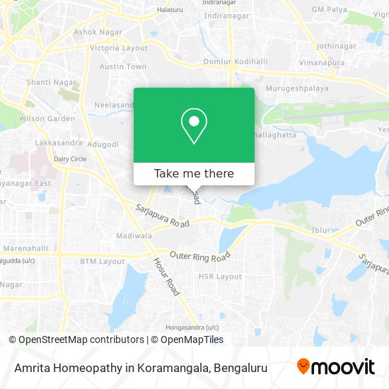 Amrita Homeopathy in Koramangala map
