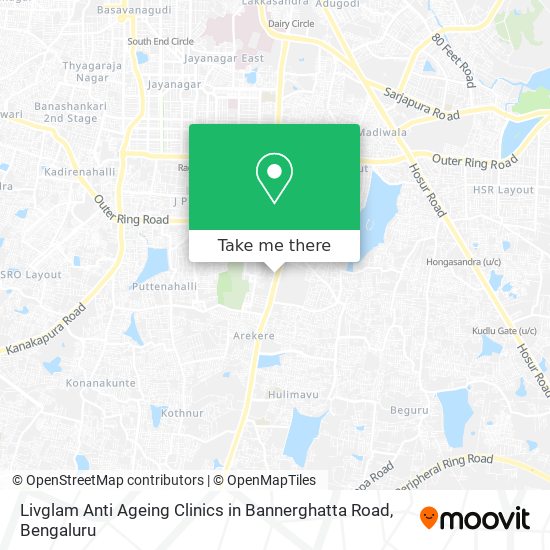 Livglam Anti Ageing Clinics in Bannerghatta Road map