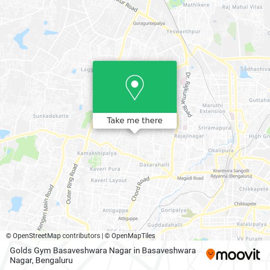 Golds Gym Basaveshwara Nagar in Basaveshwara Nagar map