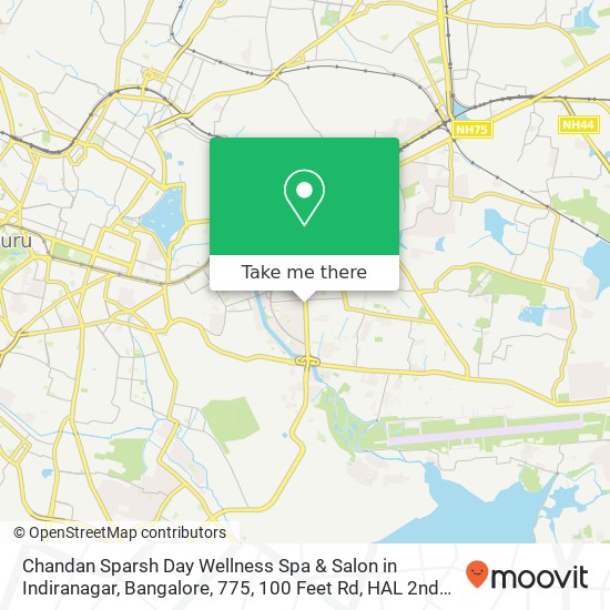 Chandan Sparsh Day Wellness Spa & Salon in Indiranagar, Bangalore, 775, 100 Feet Rd, HAL 2nd Stage, map