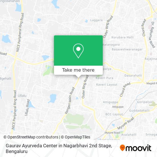 Gaurav Ayurveda Center in Nagarbhavi 2nd Stage map