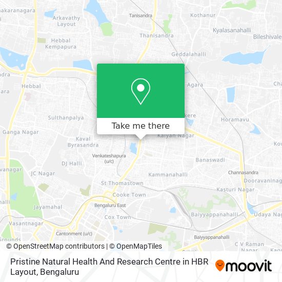 Pristine Natural Health And Research Centre in HBR Layout map