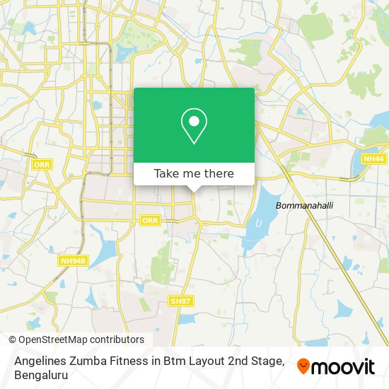Angelines Zumba Fitness in Btm Layout 2nd Stage map
