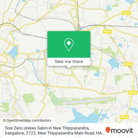 Size Zero Unisex Salon in New Thippasandra, bangalore, 2722, New Thippasandra Main Road, HAL 3rd St map