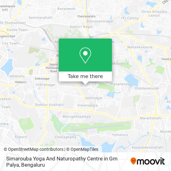 Simarouba Yoga And Naturopathy Centre in Gm Palya map