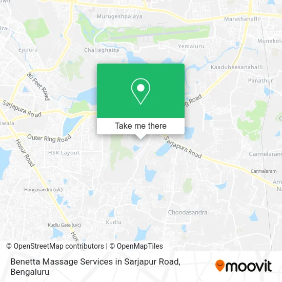 Benetta Massage Services in Sarjapur Road map