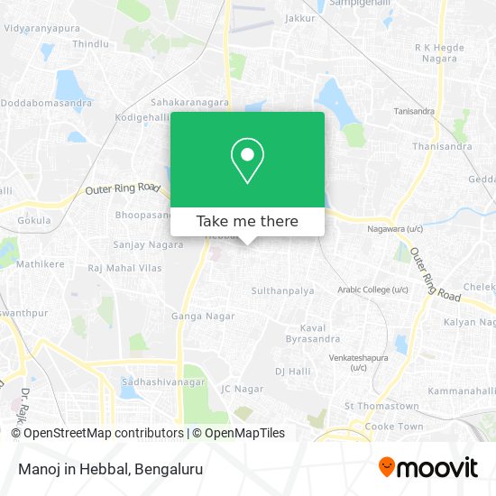 Manoj in Hebbal map