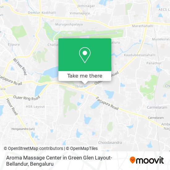 Aroma Massage Center in Green Glen Layout-Bellandur map