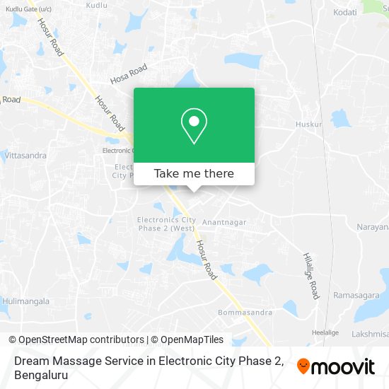 Dream Massage Service in Electronic City Phase 2 map