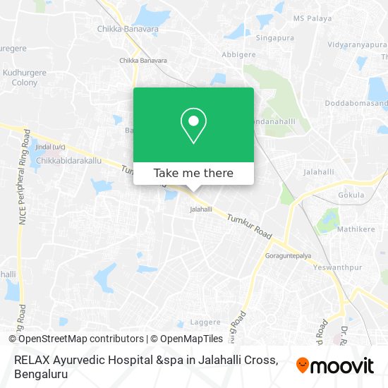 RELAX Ayurvedic Hospital &spa in Jalahalli Cross map