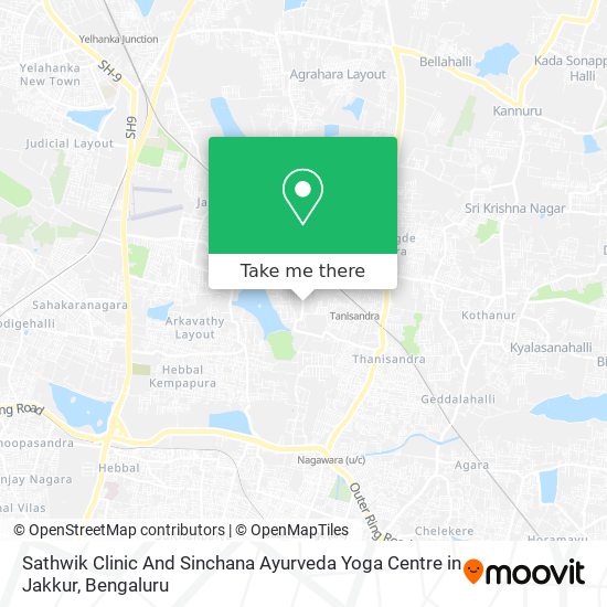 Sathwik Clinic And Sinchana Ayurveda Yoga Centre in Jakkur map