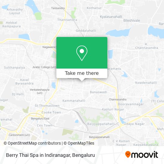 Berry Thai Spa in Indiranagar map