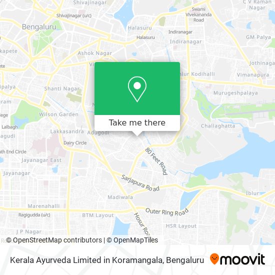 Kerala Ayurveda Limited in Koramangala map
