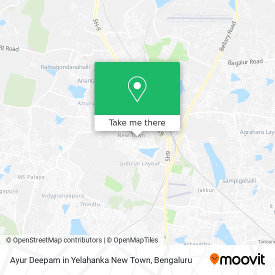 Ayur Deepam in Yelahanka New Town map