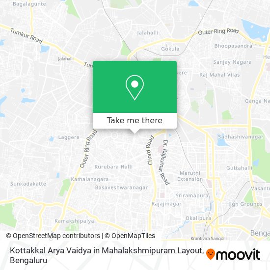 Kottakkal Arya Vaidya in Mahalakshmipuram Layout map