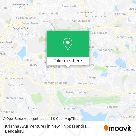 Krishna Ayur Ventures in New Thippasandra map