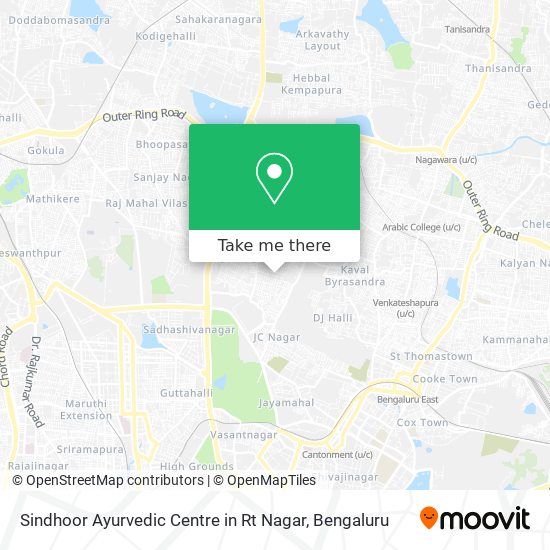 Sindhoor Ayurvedic Centre in Rt Nagar map