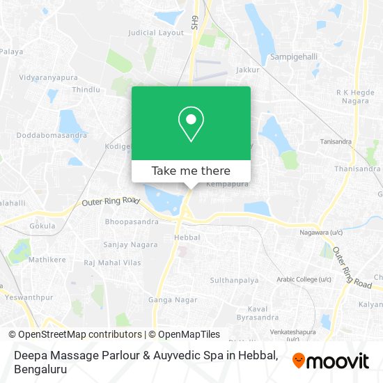 Deepa Massage Parlour & Auyvedic Spa in Hebbal map
