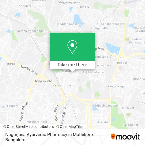 Nagarjuna Ayurvedic Pharmacy in Mathikere map