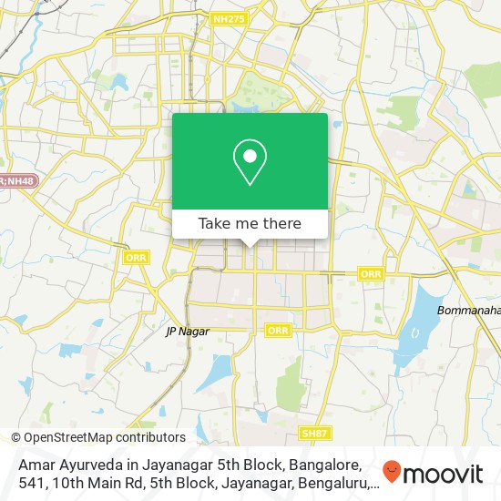 Amar Ayurveda in Jayanagar 5th Block, Bangalore, 541, 10th Main Rd, 5th Block, Jayanagar, Bengaluru map