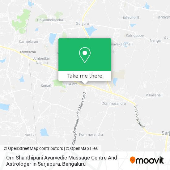 Om Shanthipani Ayurvedic Massage Centre And Astrologer in Sarjapura map