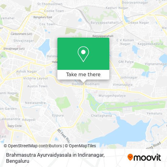 Brahmasutra Ayurvaidyasala in Indiranagar map