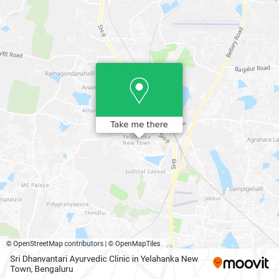 Sri Dhanvantari Ayurvedic Clinic in Yelahanka New Town map