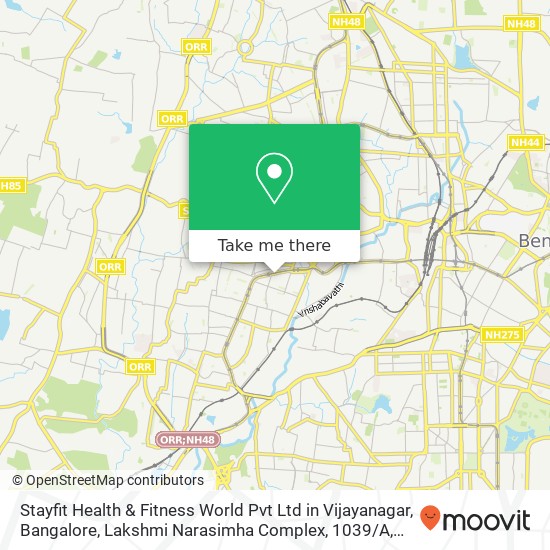 Stayfit Health & Fitness World Pvt Ltd in Vijayanagar, Bangalore, Lakshmi Narasimha Complex, 1039 / A map