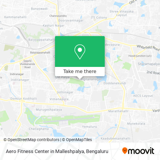 Aero Fitness Center in Malleshpalya map