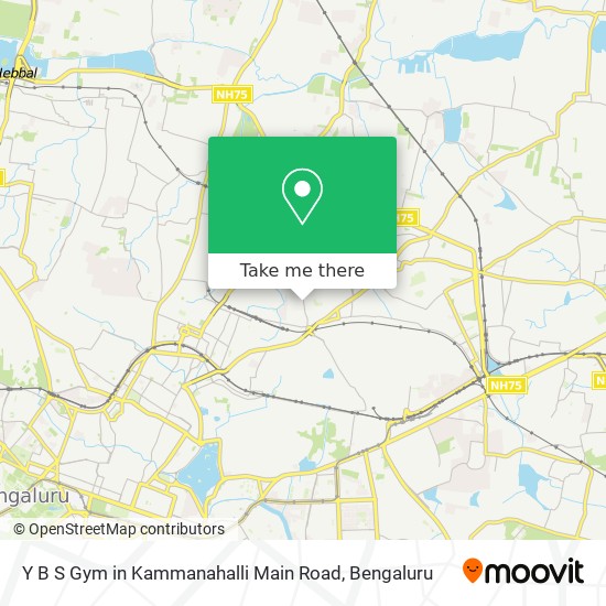 Y B S Gym in Kammanahalli Main Road map