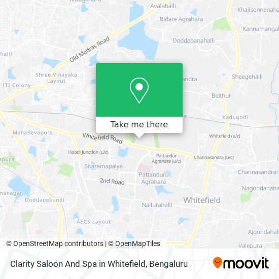 Clarity Saloon And Spa in Whitefield map