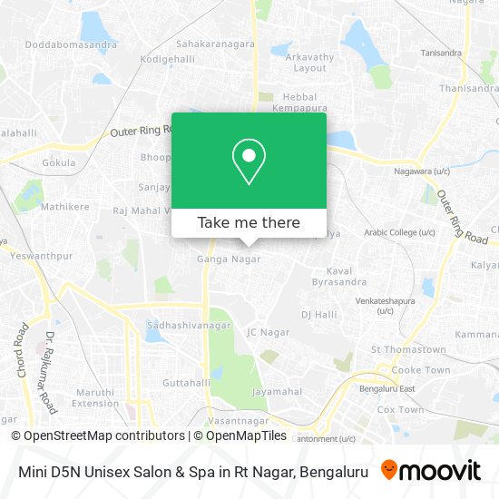 Mini D5N Unisex Salon & Spa in Rt Nagar map
