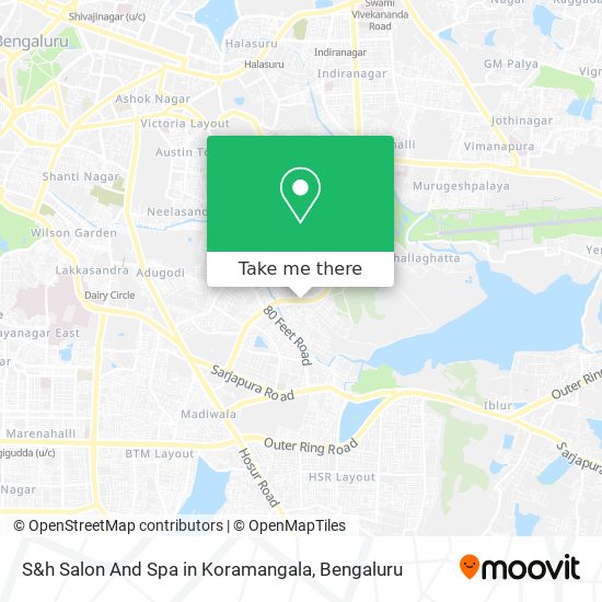 S&h Salon And Spa in Koramangala map