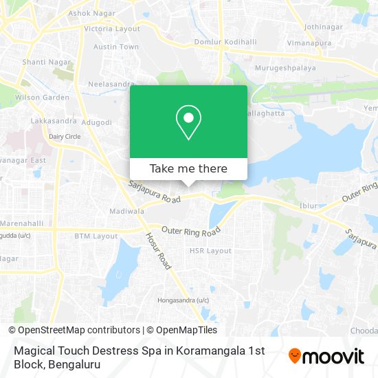 Magical Touch Destress Spa in Koramangala 1st Block map