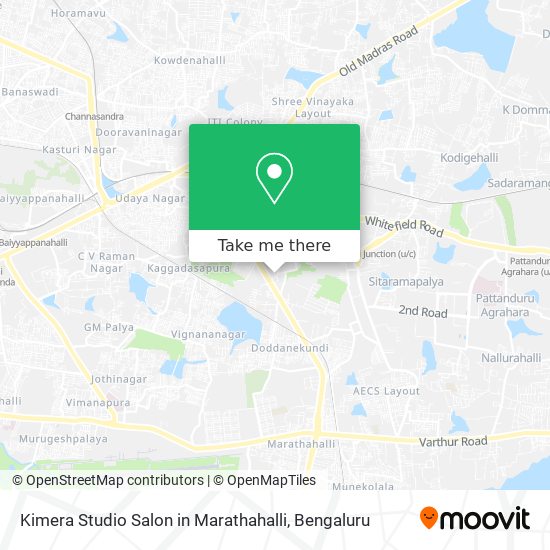 Kimera Studio Salon in Marathahalli map