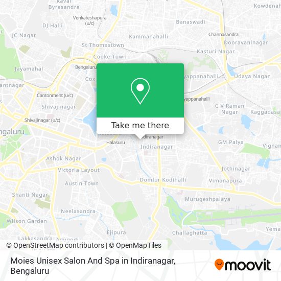 Moies Unisex Salon And Spa in Indiranagar map